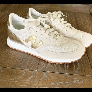Gold New Balance Sneakers
